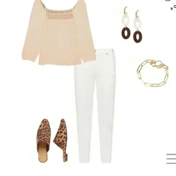 Banana Republic Striped Embroidered Smocked-Neck Blouse - Picture 6 of 9